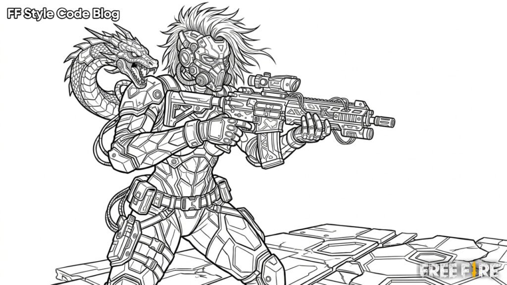 Amazing Cobra Style Free Fire Character Sketch Ideas