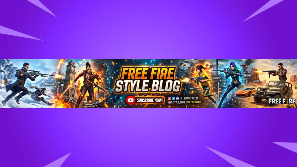 Best Free Fire Gaming YouTube Banner Design Inspiration