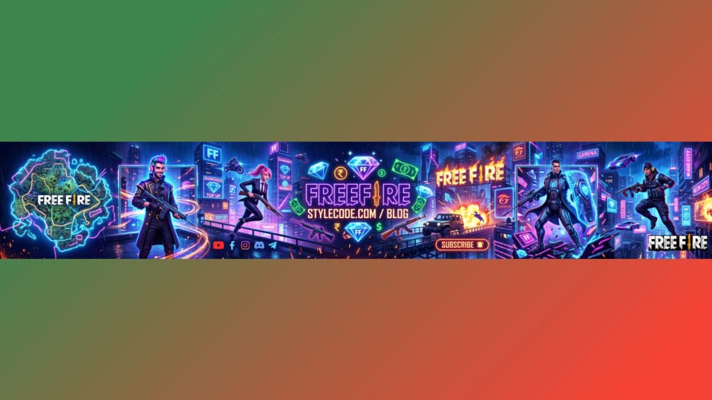 Cool Free Fire Top Up Name Banner Backgrounds