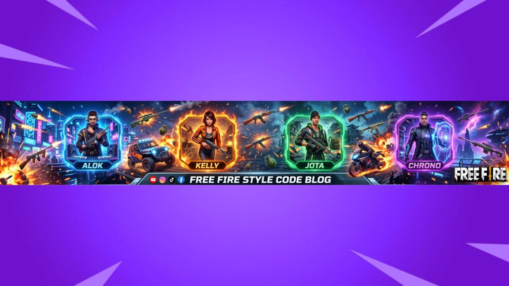 Creative Free Fire Gaming Channel Banner Design Layout
