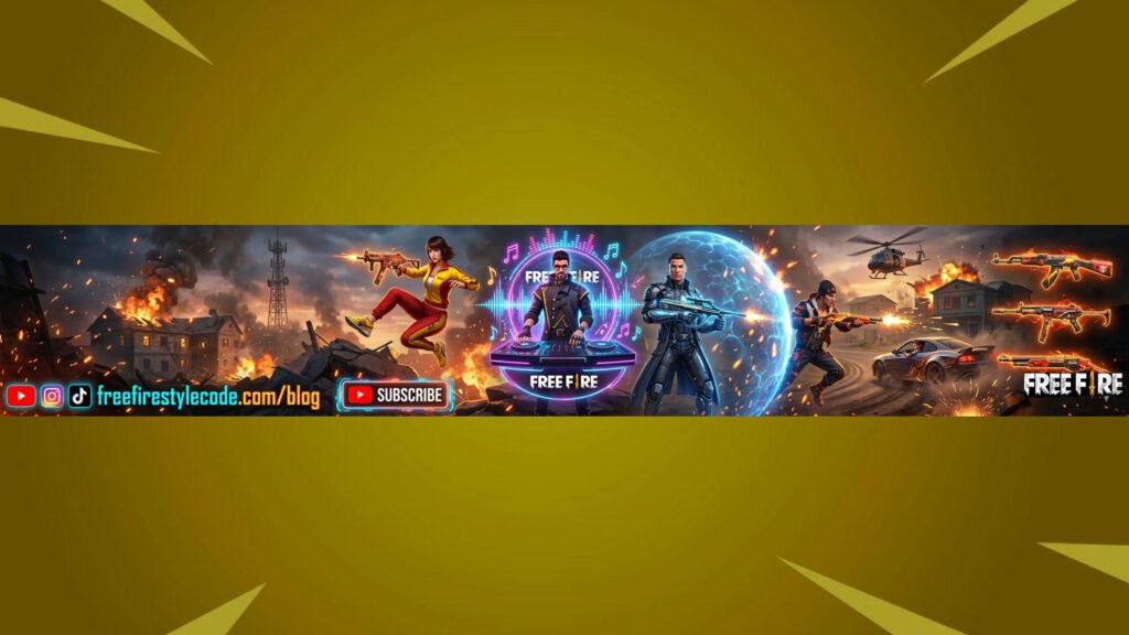 Creative Free Fire Gaming Collaboration Banner Template
