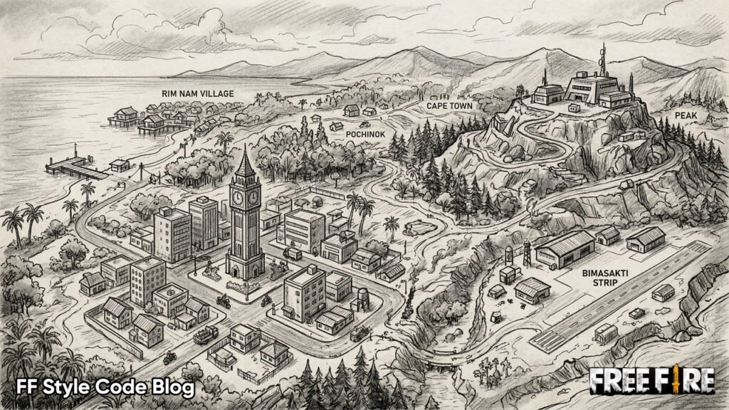 Creative Free Fire artwork featuring popular game characters