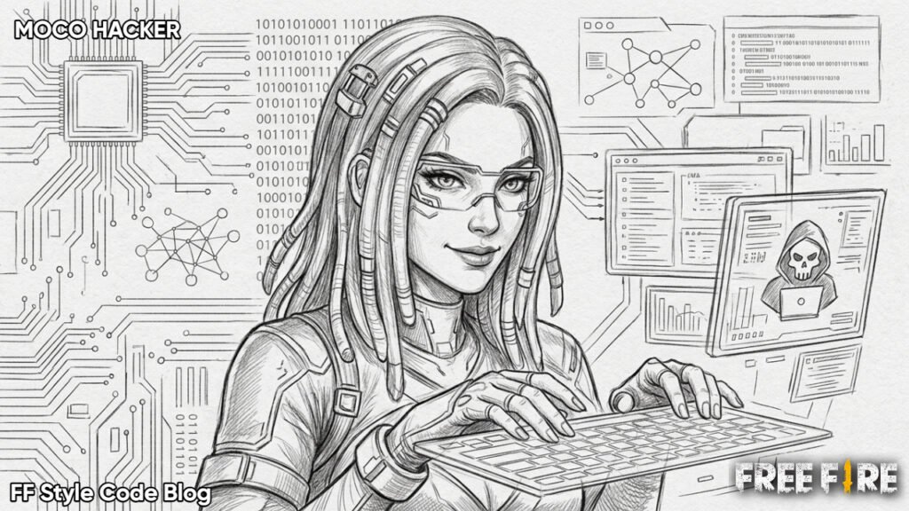 Easy Free Fire character drawing and sketch designs