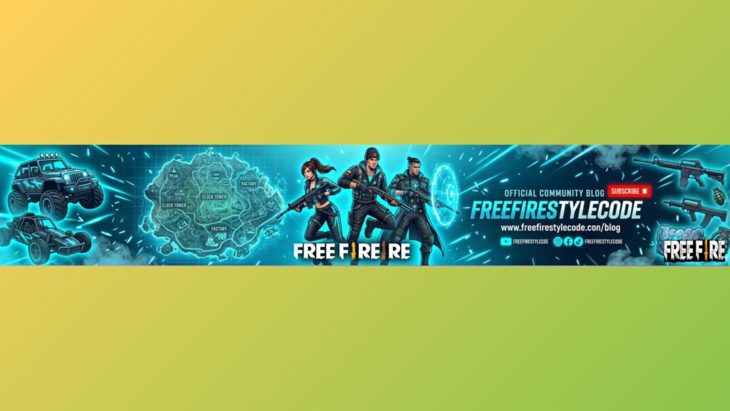 Epic Free Fire Gaming Banner With Vector Theme