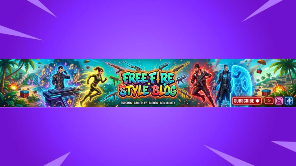 Epic Free Fire YouTube Channel Banner Art Concepts