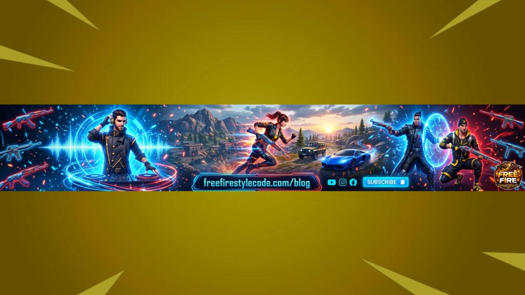Free Fire Content Creator Partnership Banner Template