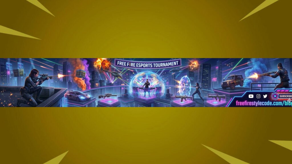 Free Fire Influencer Partnership Gaming Banner Template