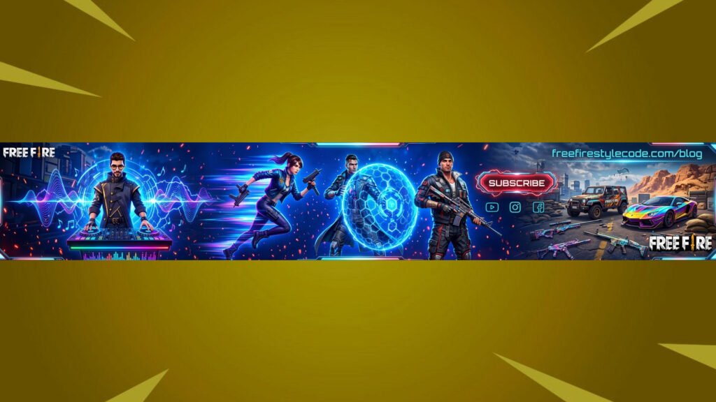 Free Fire Partnership Banner Template for Gaming Creators
