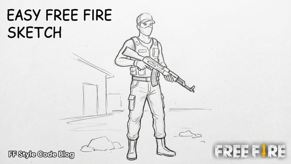 Free Fire Simple Sketch Ideas For Young Kids