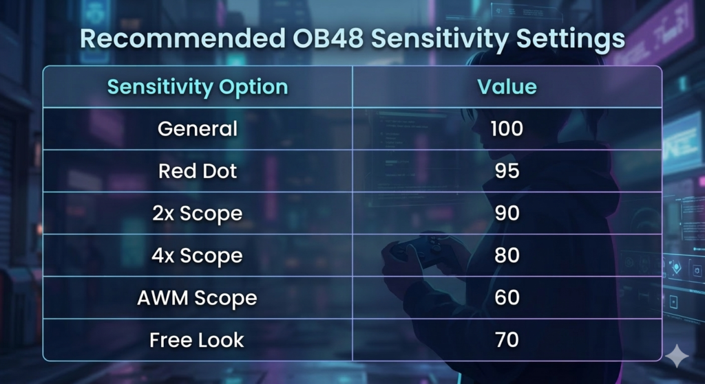 “Free Fire Sensitivity for Android phones”