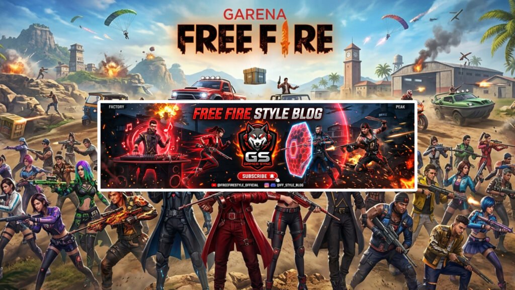 HD Free Fire YouTube channel banner artwork