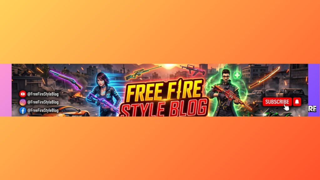 High quality Free Fire banner art for streamers