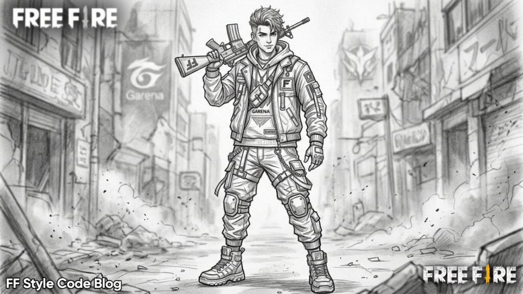Impressive Free Fire character artwork drawings and sketches
