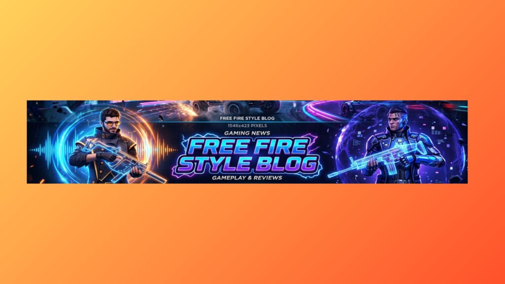 Modern Free Fire esports banner background design