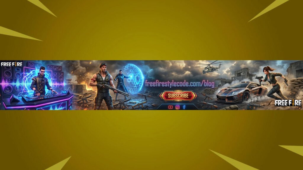 Professional Free Fire Partner Banner Design Template