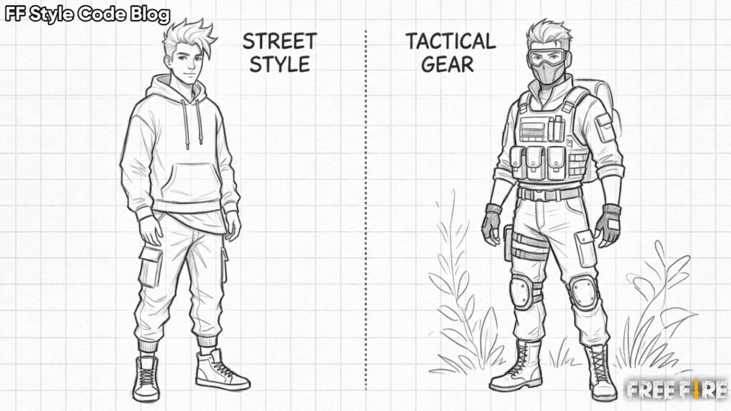 Simple Free Fire Pencil Drawing Ideas For Kids