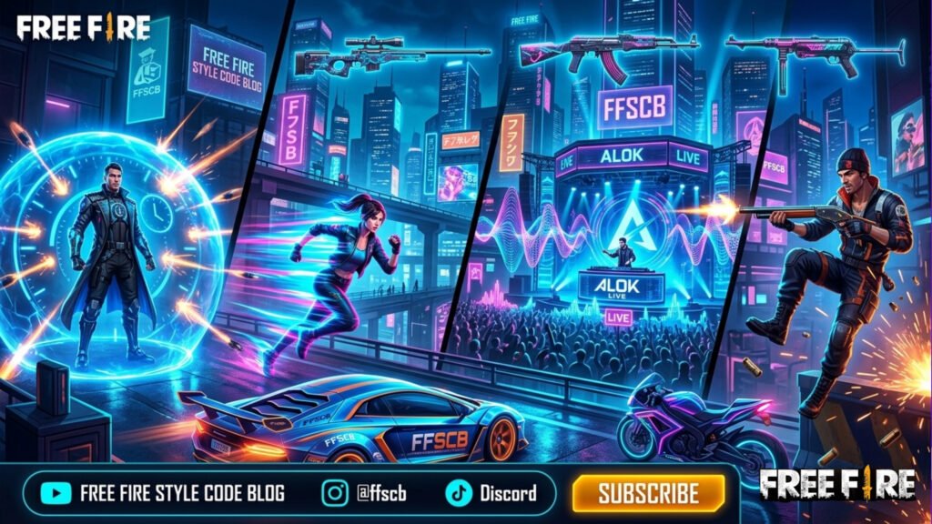 Stylish Free Fire Banner Background Designs for YouTube