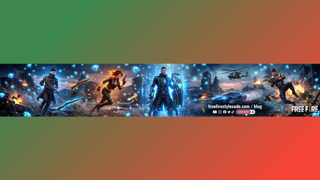 Stylish Free Fire Top Up Name Banner Collection