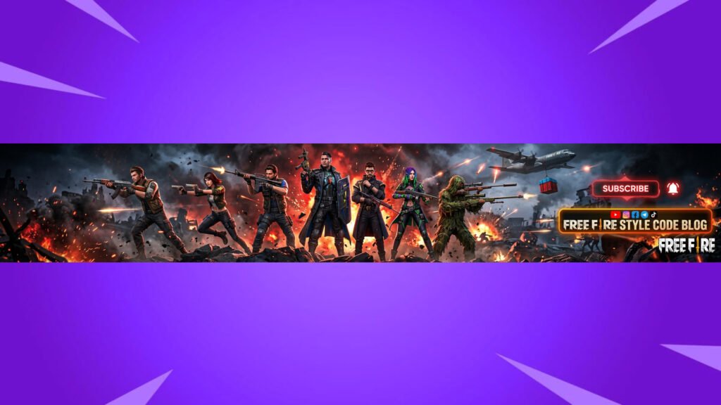 Stylish Free Fire YouTube Banner Background Design Ideas