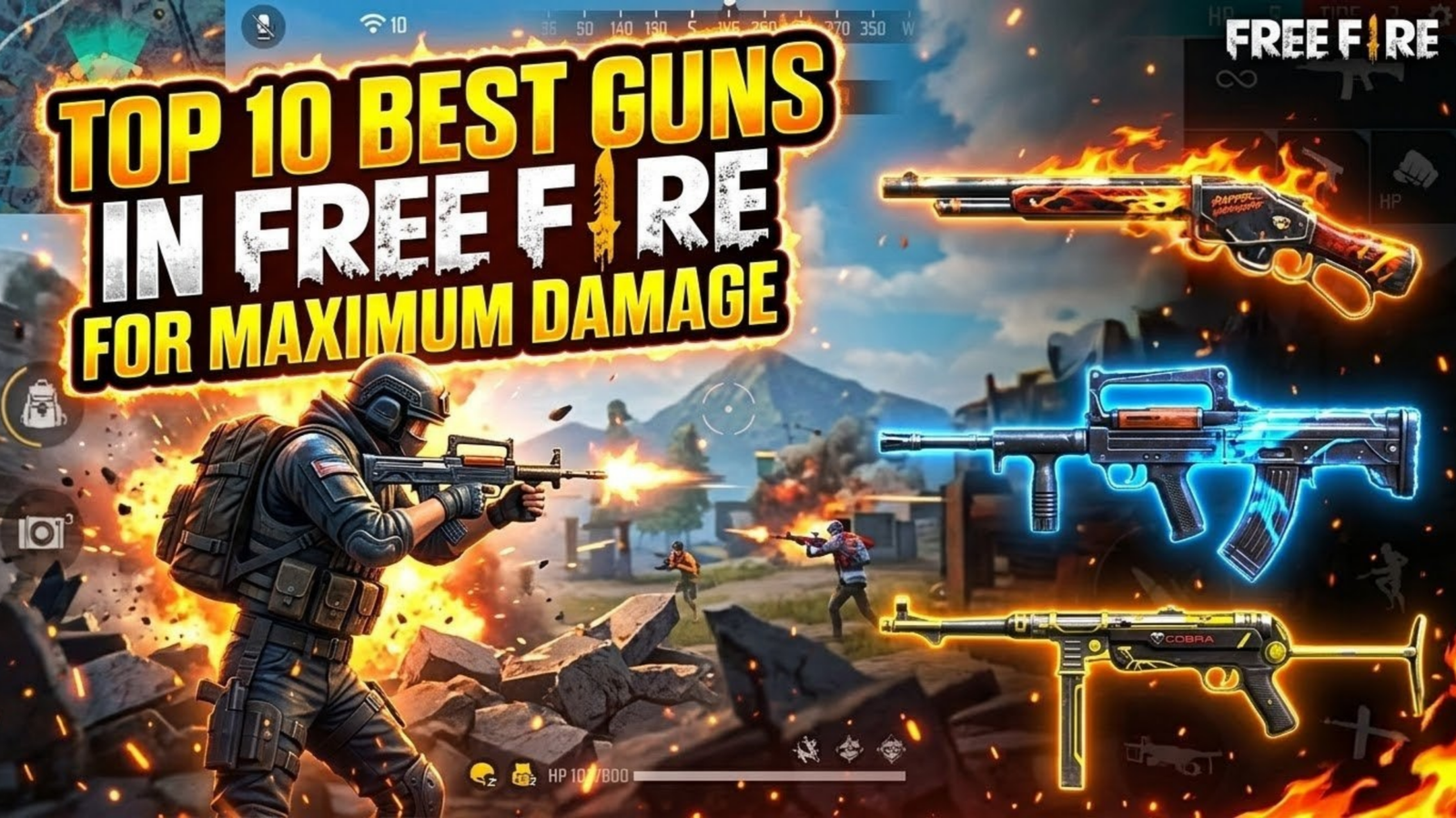 Top 10 Best Guns In Free Fire For Maximum Damage Image Thumnail