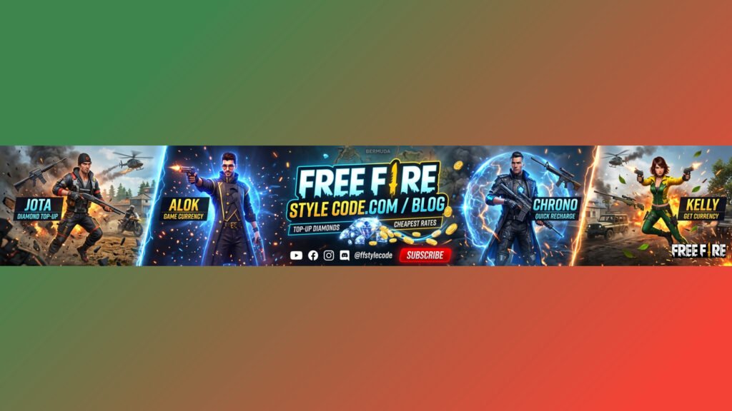 Trending Free Fire Top Up Banner Name Styles