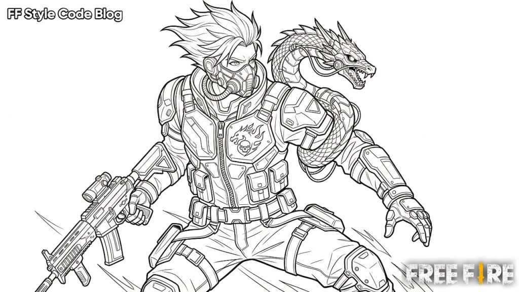 Unique Cobra Artwork Featuring Free Fire Characters