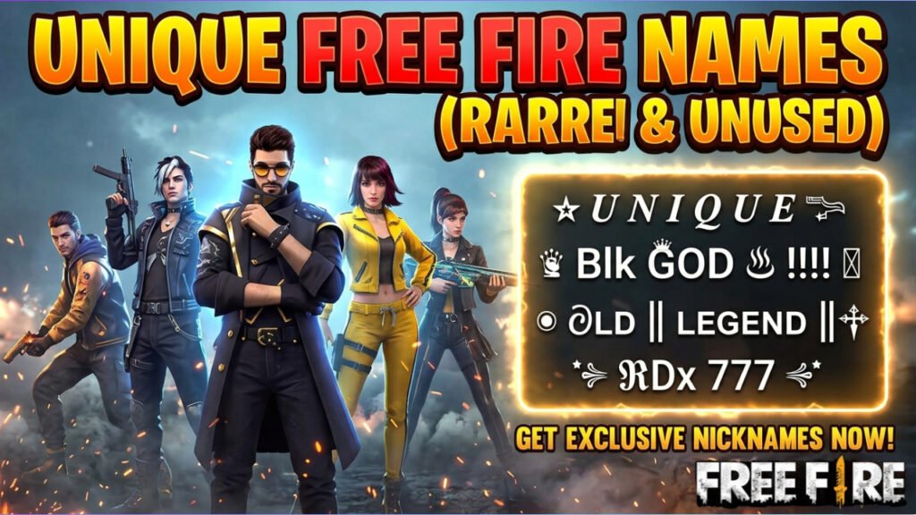 Unique Free Fire Names (Rare & Unused)
