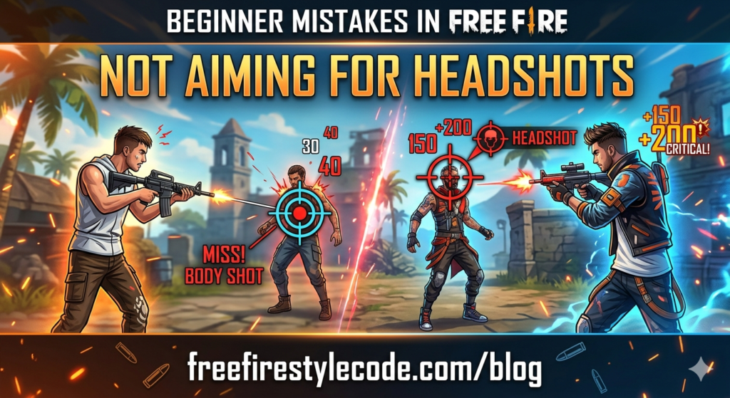 Free Fire headshot aiming gameplay