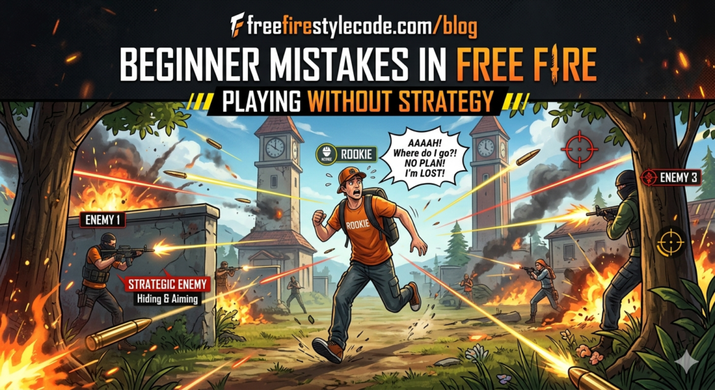 Free Fire strategy and positioning gameplay